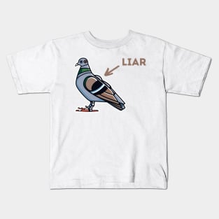 pigeons are liars Kids T-Shirt